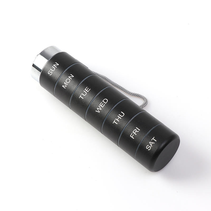 Premium Metal Weekly Pill Case 7 Compartments
